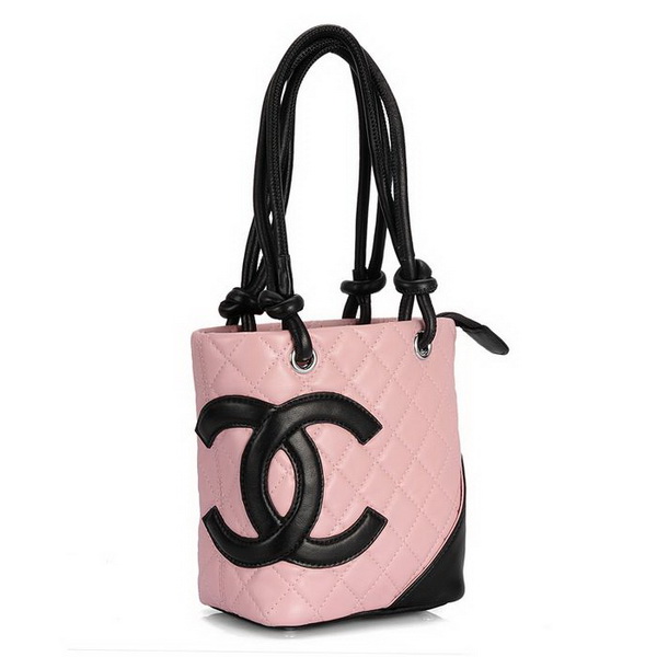 7A Discount Chanel Cambon Small Shoulder Bags 25166 Pink-Black